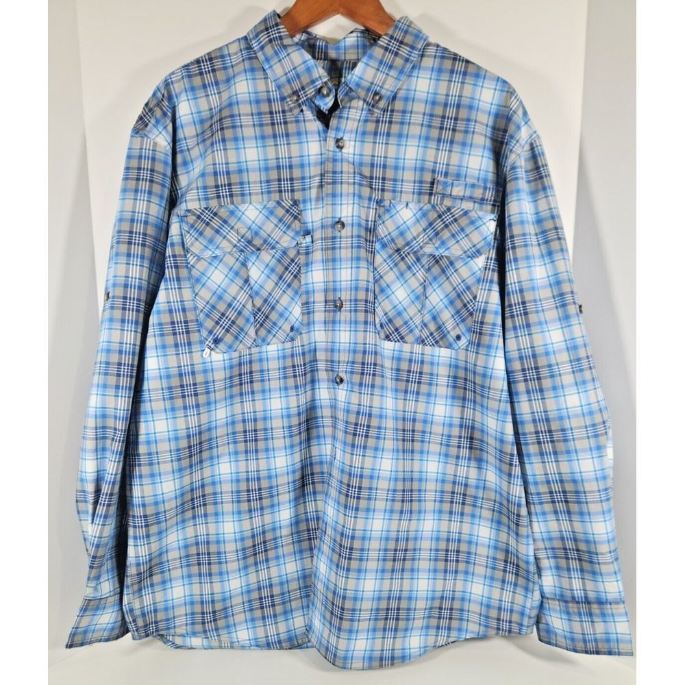 Lincoln Outfitters Fishing Shirt Medium Plaid  Outdoor Sportsweat Gorpcore